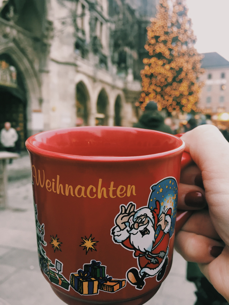 Mug of glühwein in Munich Germany