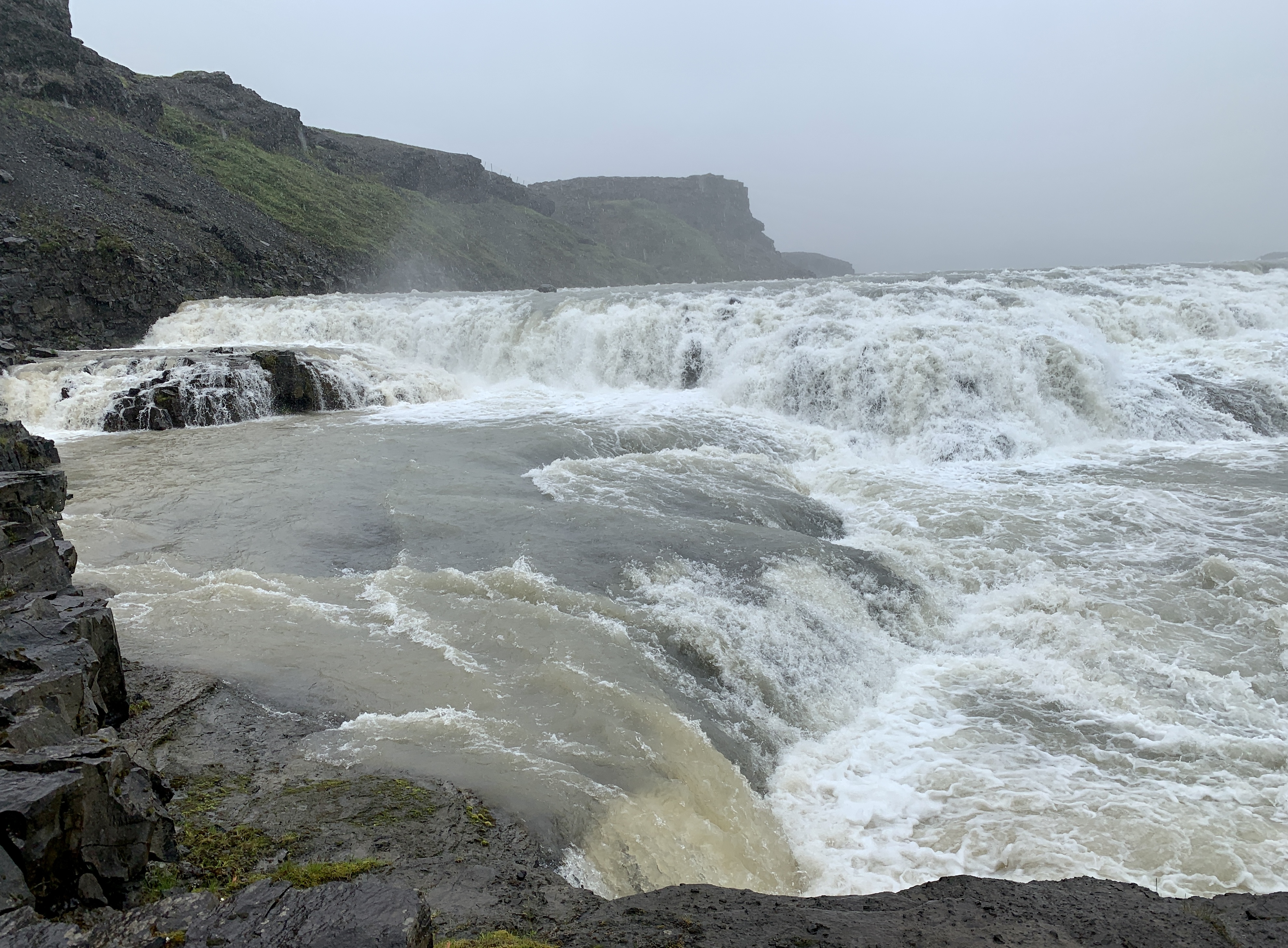 Top portion of Gullfoss Waterfall in Iceland