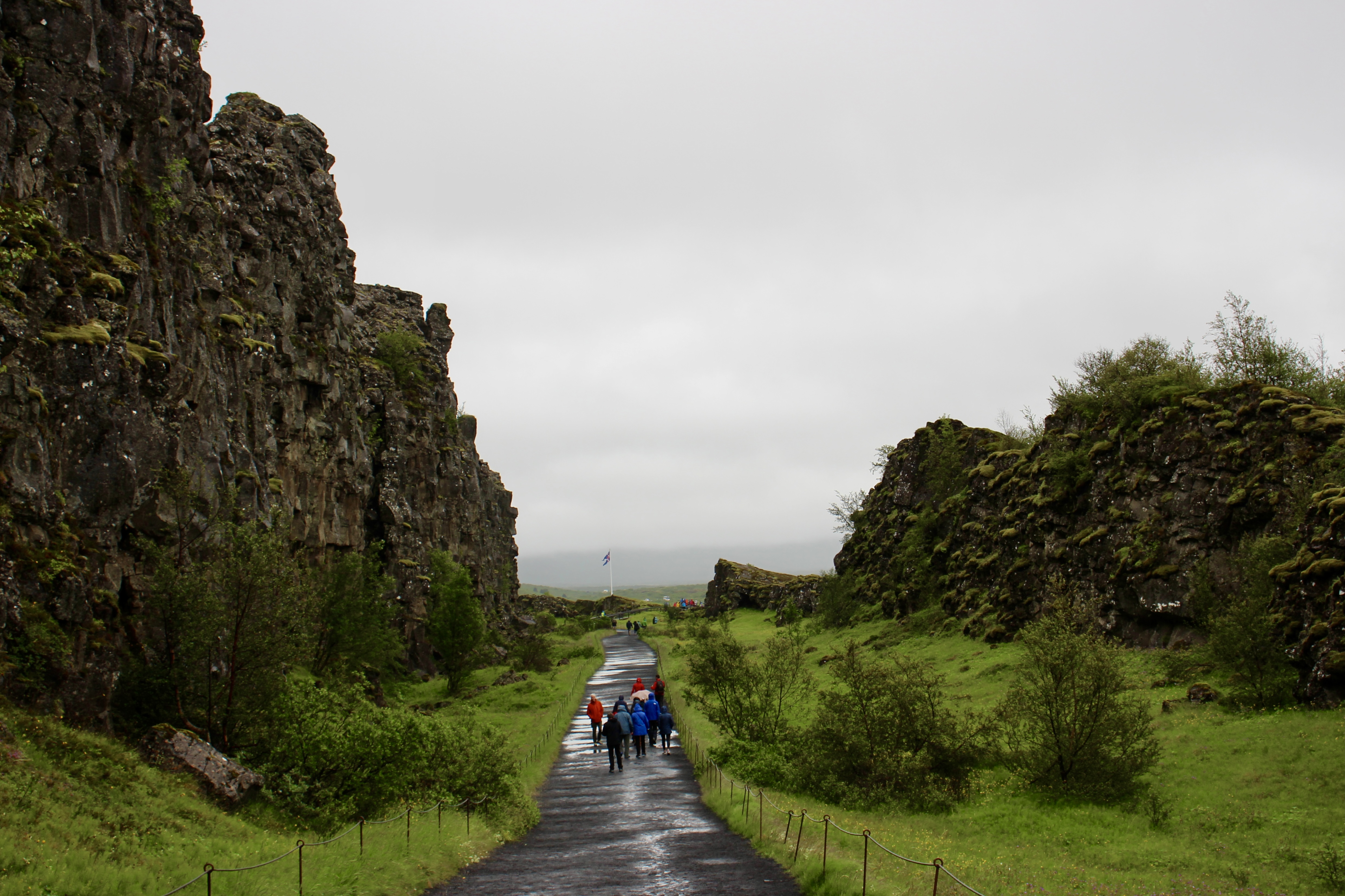 Self driving golden circle Iceland stop at Thingvellir National Park
