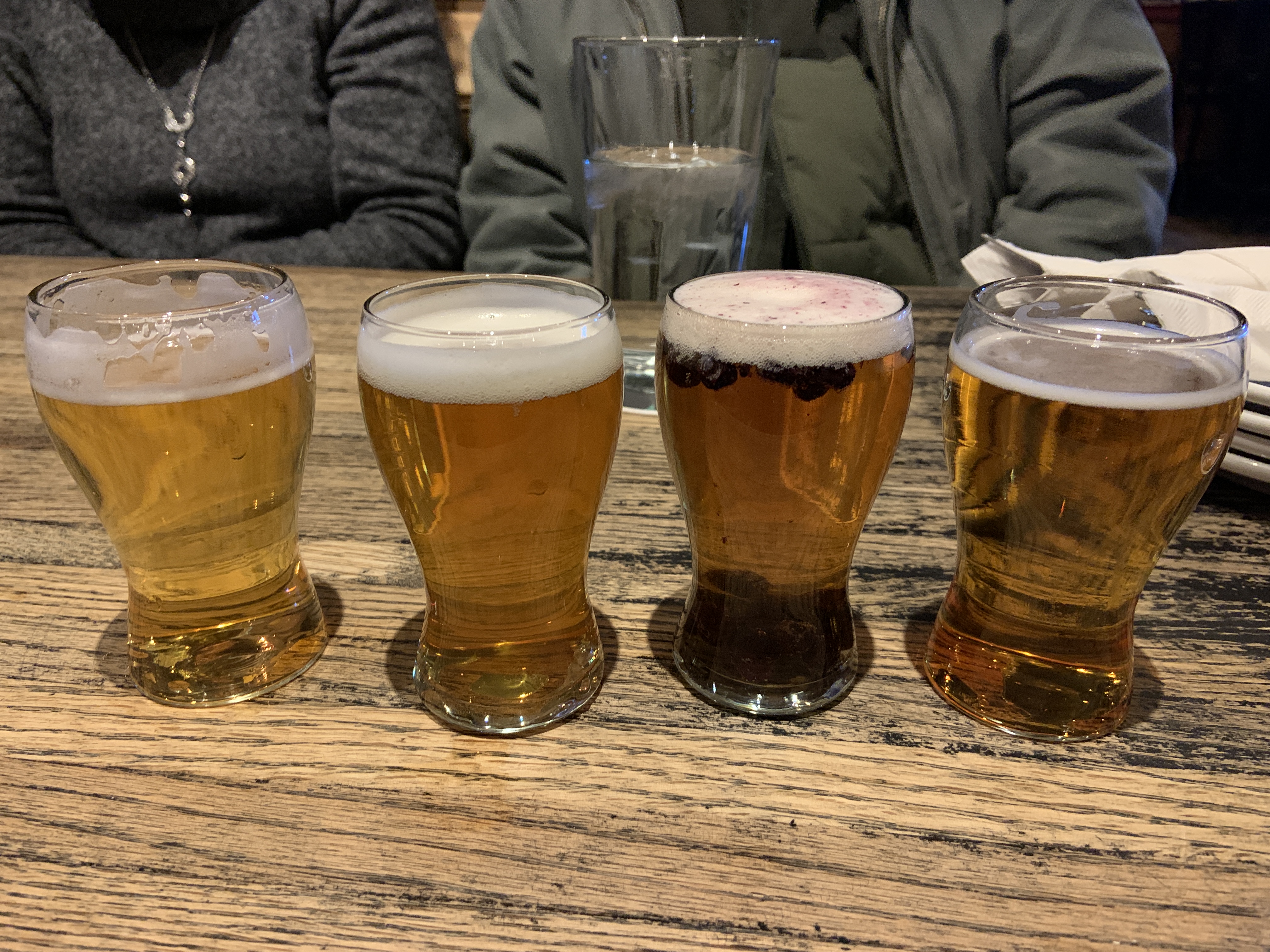 Flight of Beer at Seadog Brewery