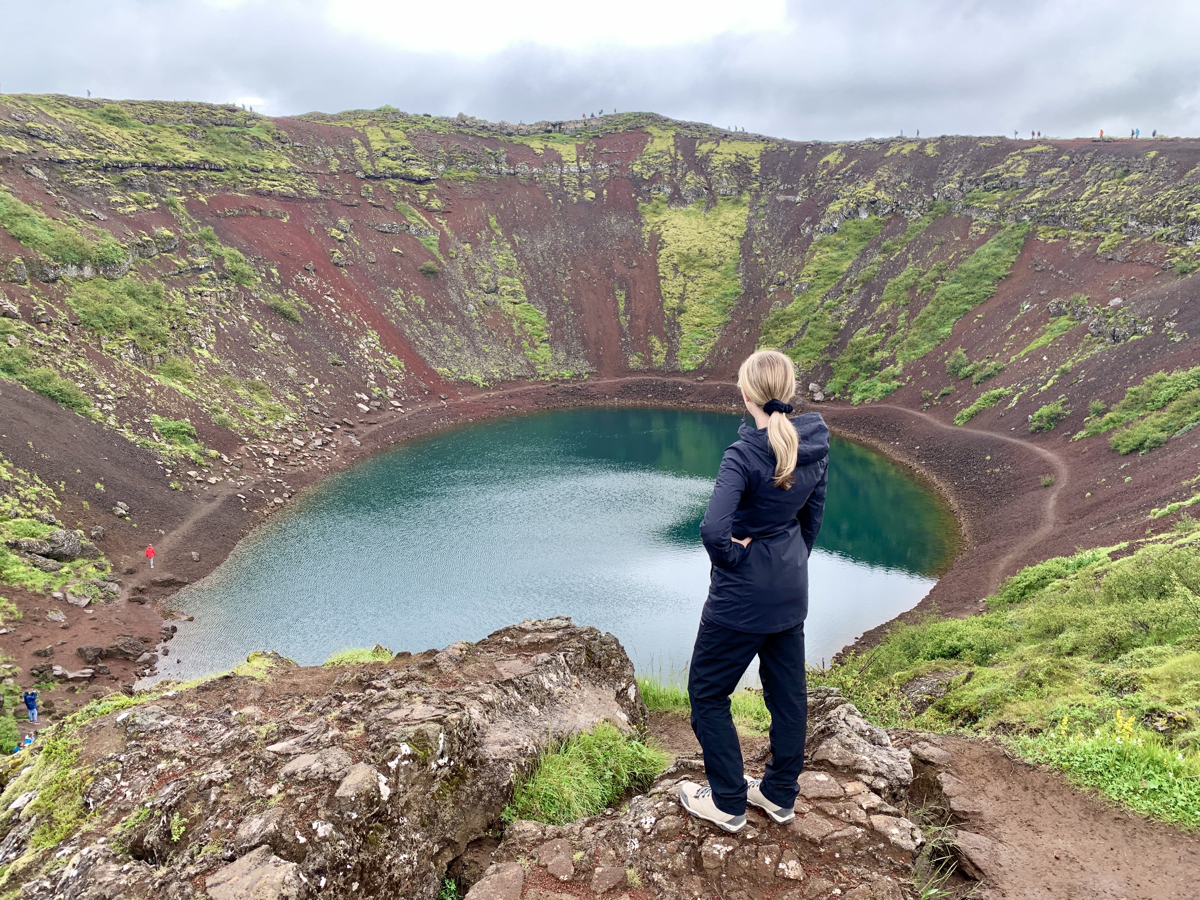 Self driving Golden Circle Iceland stop at Kerid Crater