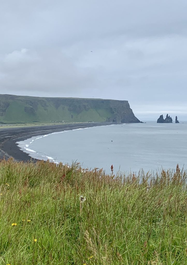 View of Black Sand Beach from Dryholaey Cliffs