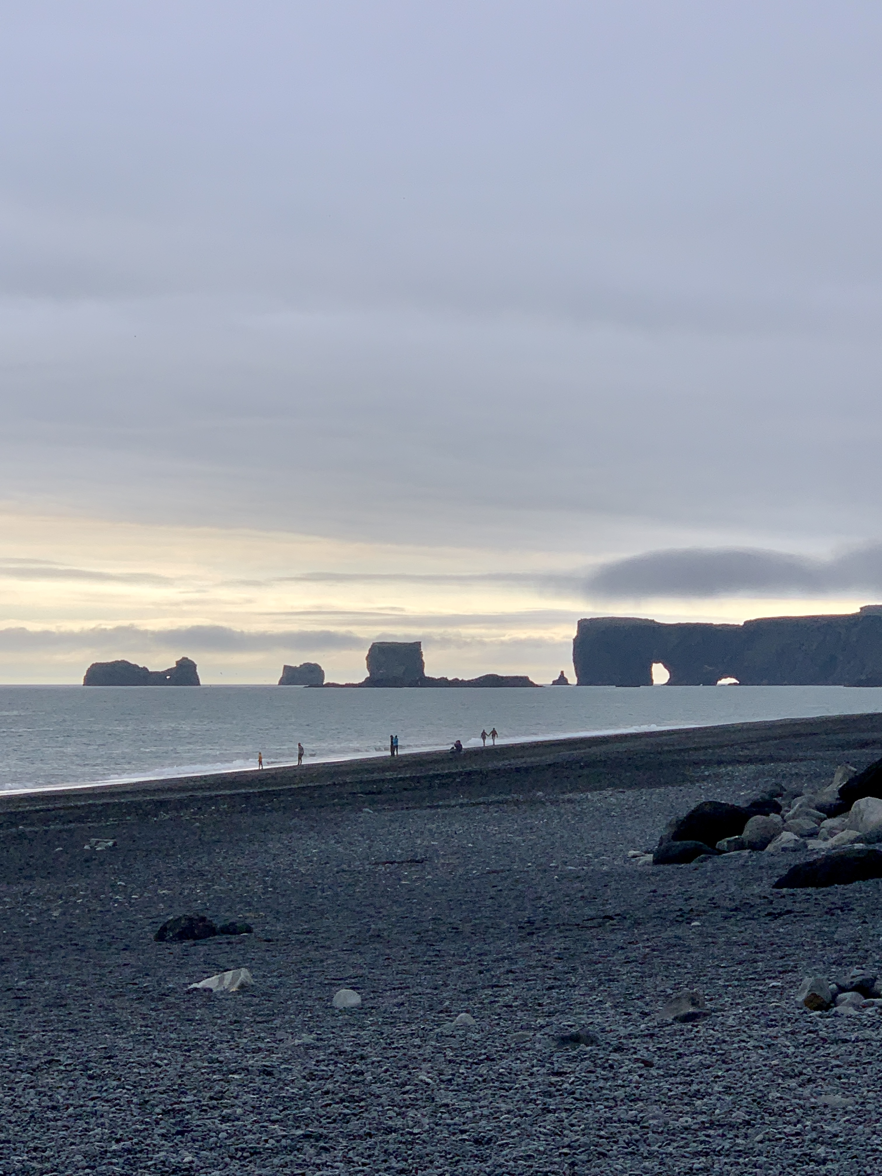 View of Dyrhólaey Cliffs & Black Sand Beach in Iceland