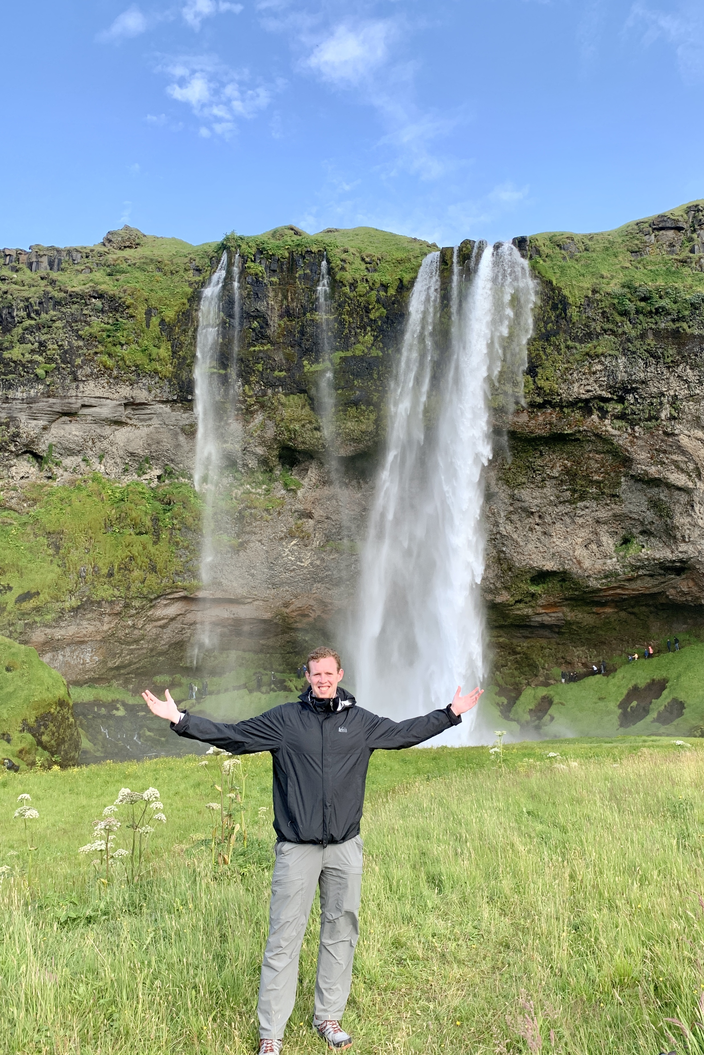Mark in front of Seljalandsfoss Waterfall